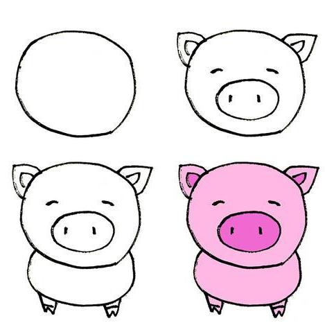 猪的简笔画怎么画特别简单的