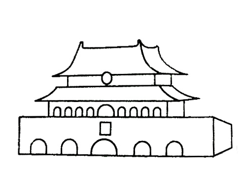 简单易学的天安门简笔画