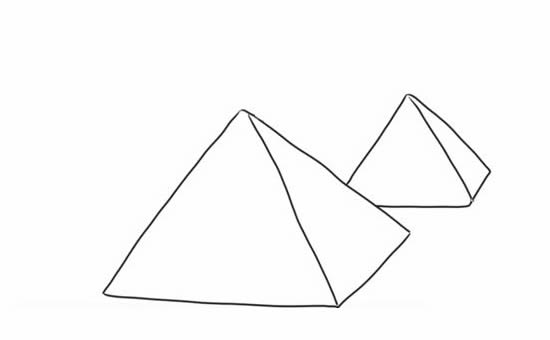 埃及金字塔简笔画详细画法