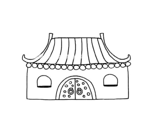 一看就会的寺庙简笔画