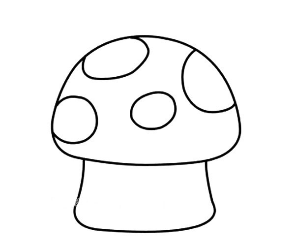 可爱的蘑菇屋儿童简笔画