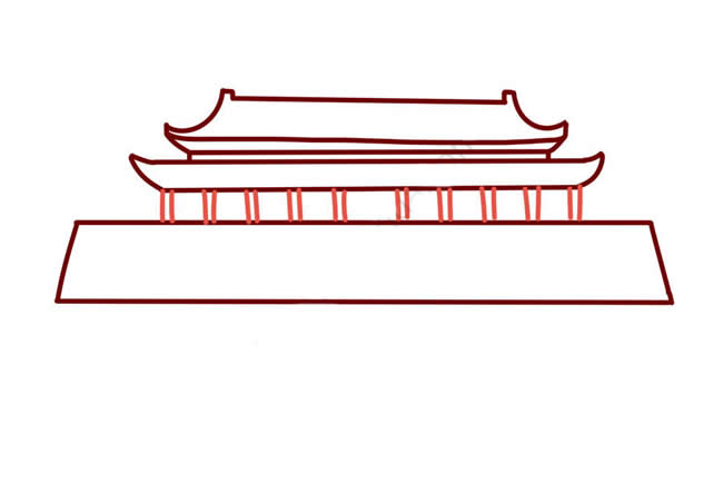 北京天安门儿童简笔画 北京天安门儿童简笔画