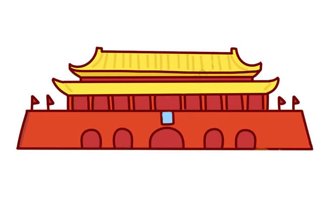 北京天安门儿童简笔画 北京天安门儿童简笔画