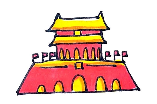 一步步教你画天安门