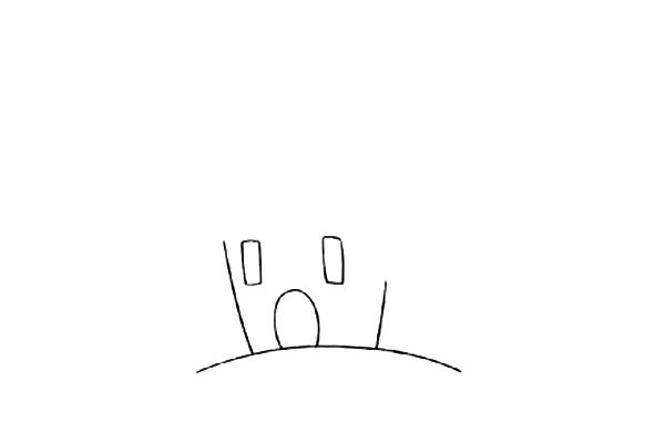 万圣节黑暗城堡简笔画