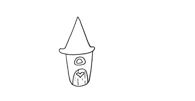 橘子小屋简笔画