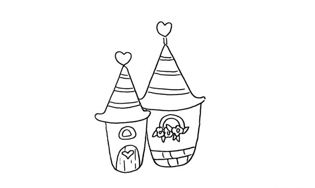 橘子小屋简笔画