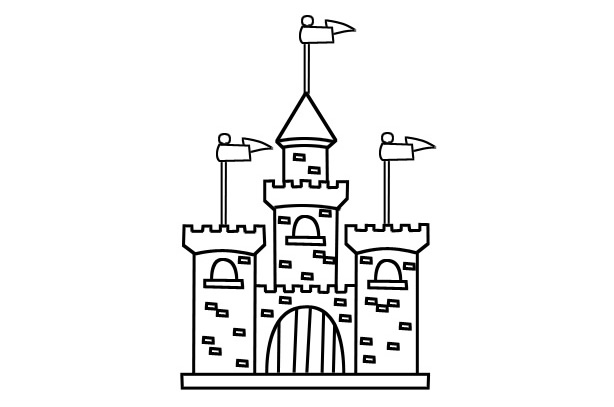 简单的城堡简笔画