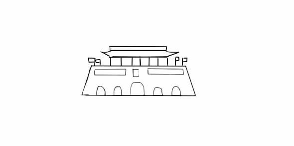 北京天安门简笔画教程