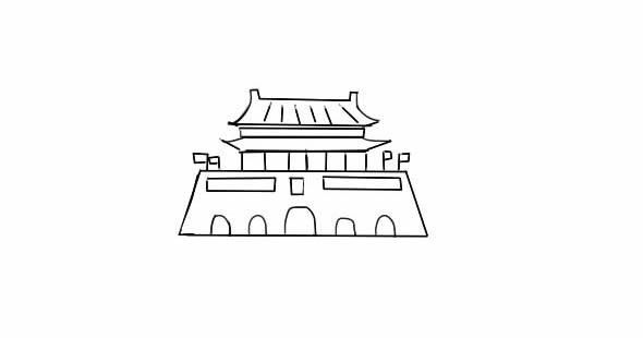 北京天安门简笔画教程