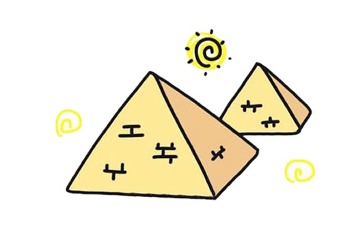 埃及金字塔简笔画怎么画