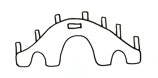 中国传统小桥简笔画