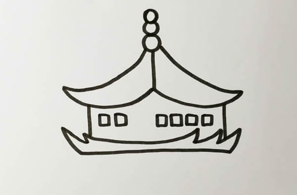 关于黄鹤楼的简笔画步骤详解