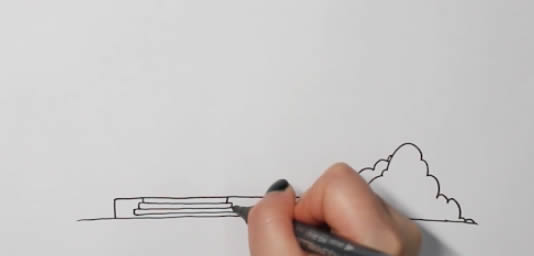 漂亮的小房子简笔画