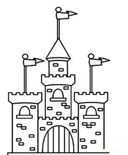 欧洲城堡简笔画简单又漂亮