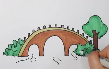 小桥的简笔画怎么画