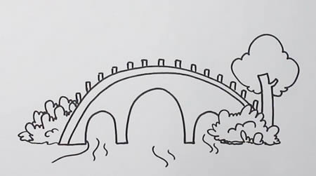 小桥的简笔画怎么画