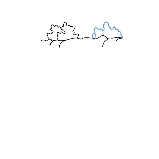 瀑布简笔画步骤详解