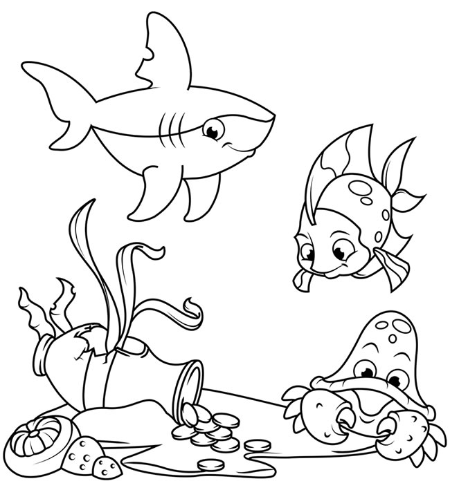 海底世界小动物简笔画