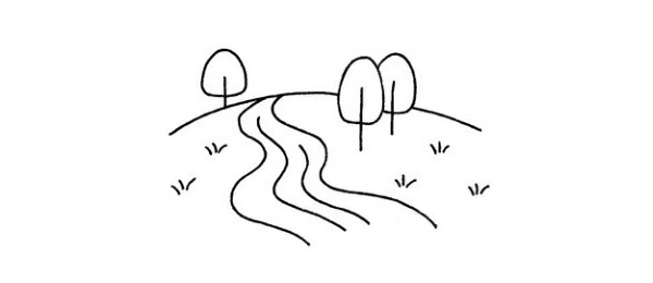 简单的河流简笔画
