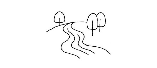 简单的河流简笔画