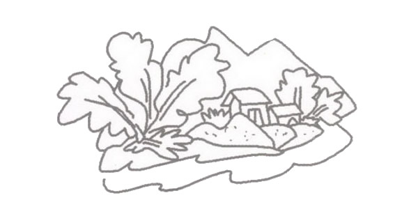 小村舍的简笔画步骤