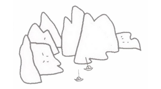 岛屿简笔画的画法