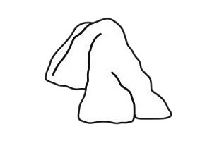 关于山峰的简笔画