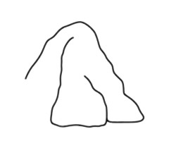 关于山峰的简笔画