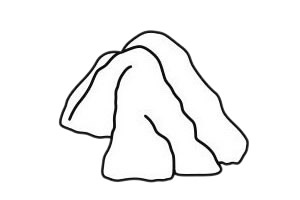 关于山峰的简笔画