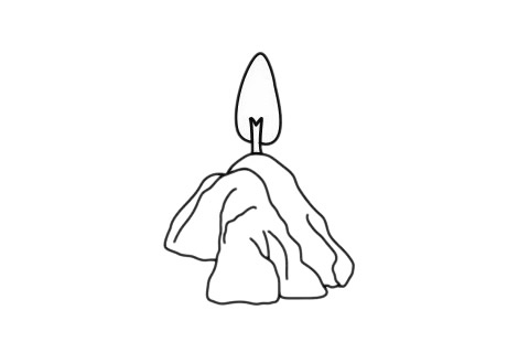 关于山峰的简笔画