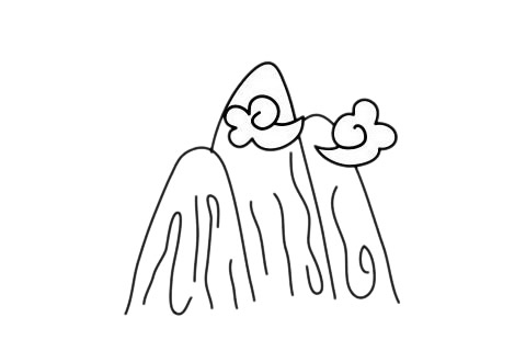 关于山峰的简笔画