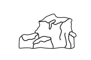 关于山峰的简笔画