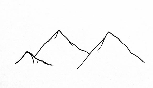 简单的喜马拉雅山简笔画