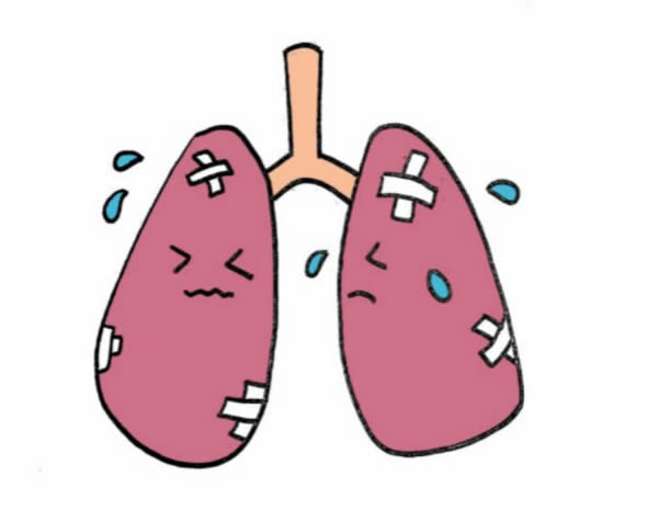 关于肺炎的卡通简笔画