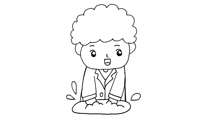 疫情防护的简笔画