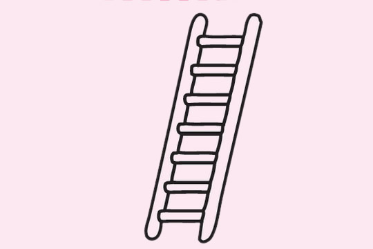 几幅关于梯子的简笔画