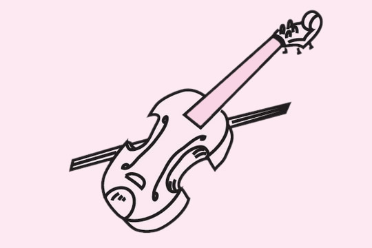 几幅关于小提琴的简笔画
