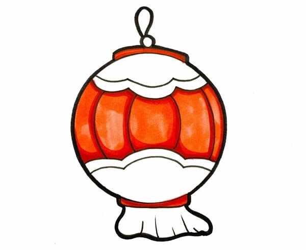 漂亮又简单的灯笼简笔画