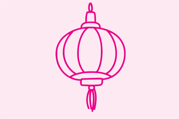 非常简单的灯笼简笔画