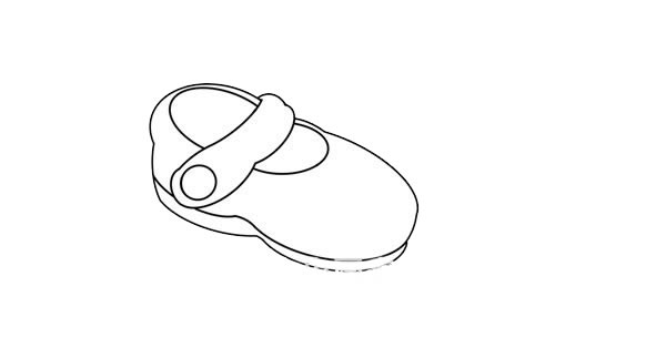 粉色小凉鞋简笔画