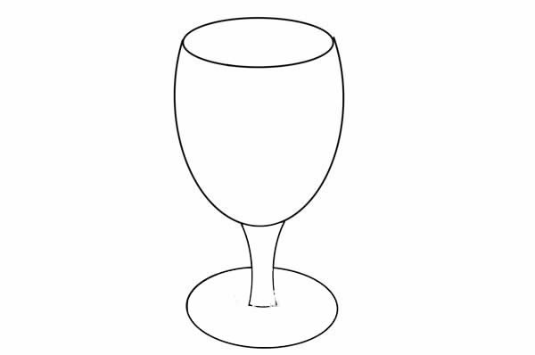 一杯红酒简笔画步骤