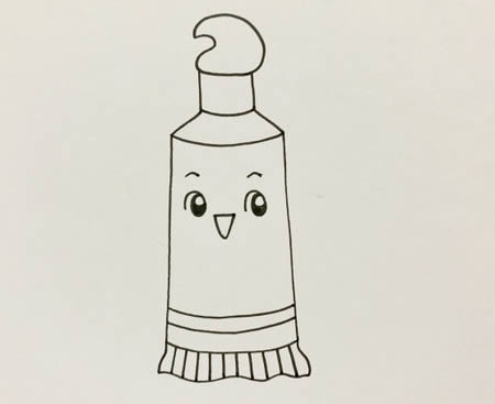 卡通的牙膏简笔画步骤