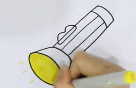 关于手电筒的简笔画