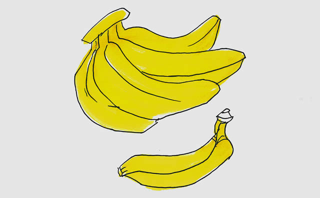 一把新鲜的香蕉简笔画