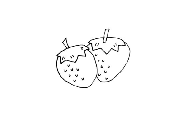 关于草莓的简笔画教程