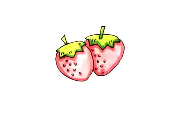 关于草莓的简笔画教程