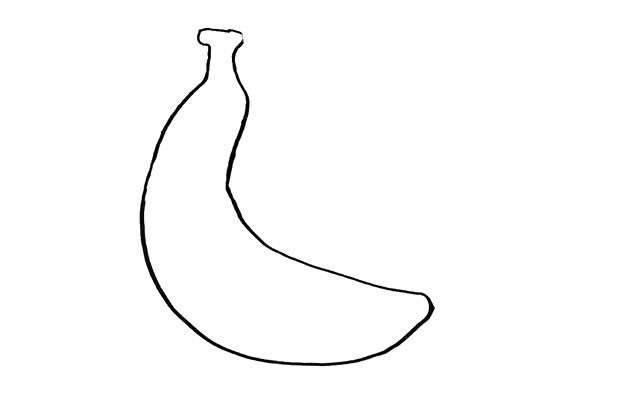 卡通有趣的香蕉简笔画