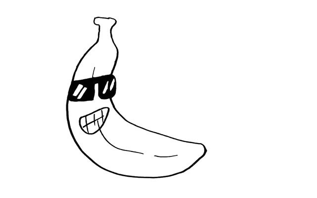 卡通有趣的香蕉简笔画