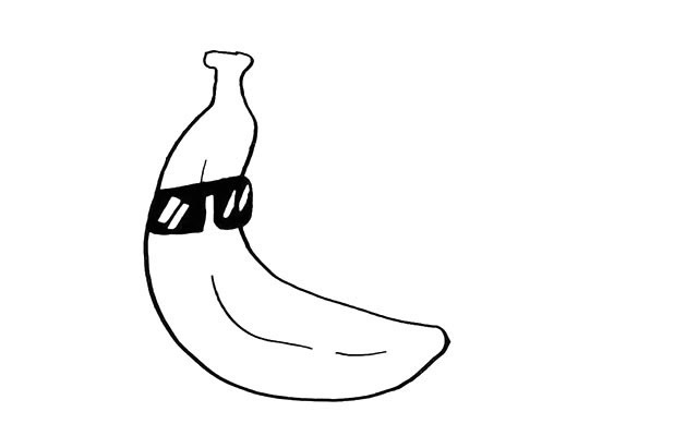 卡通有趣的香蕉简笔画